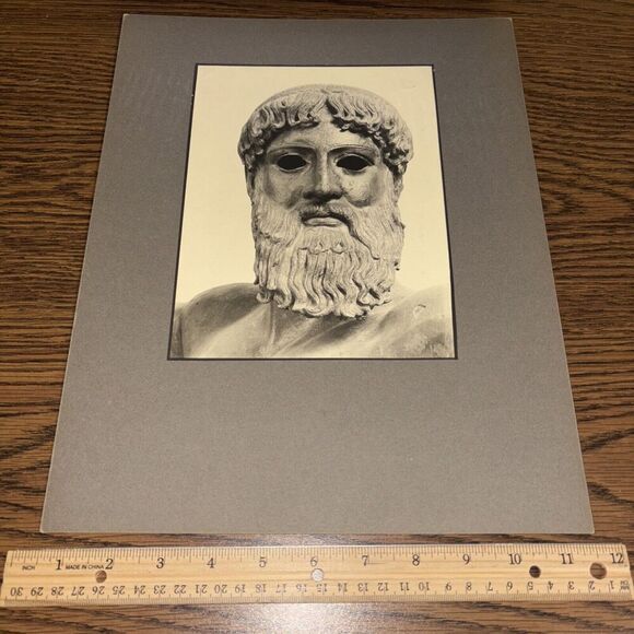 No Brand Other - Vintage Head of Poseidon of Artemision Sculpture Mounted Photo Bust